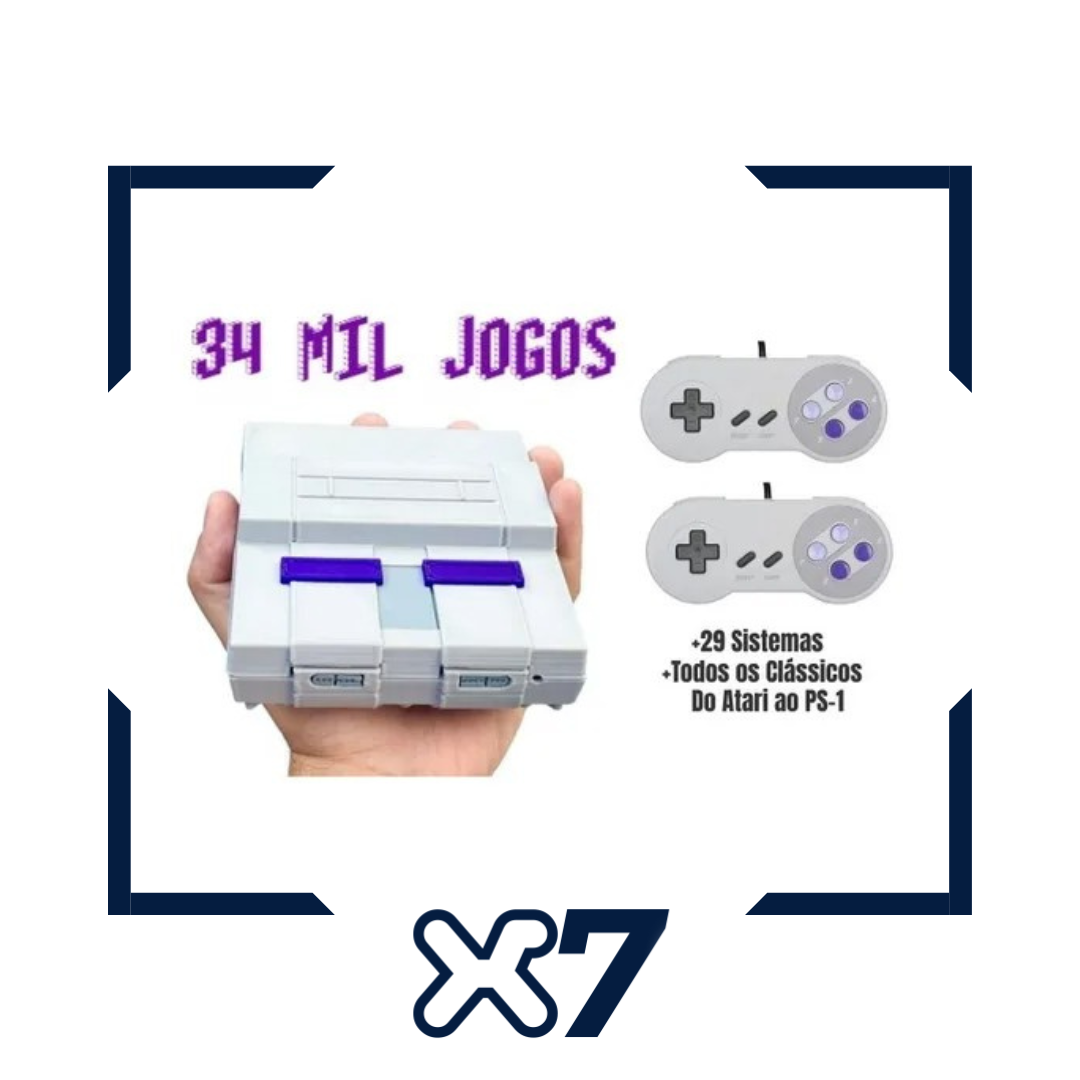 Vídeo Game Retro Mini - SNES Multi Plataformas - 34000 Jogos